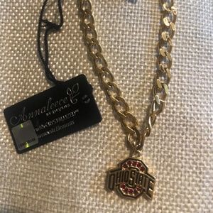 Ohio State Bracelet Swarovski Elements Gold Charm Style Annaleece By DeVries